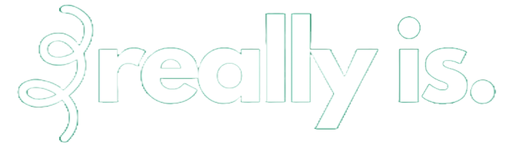 logo. white squiggle with the text 