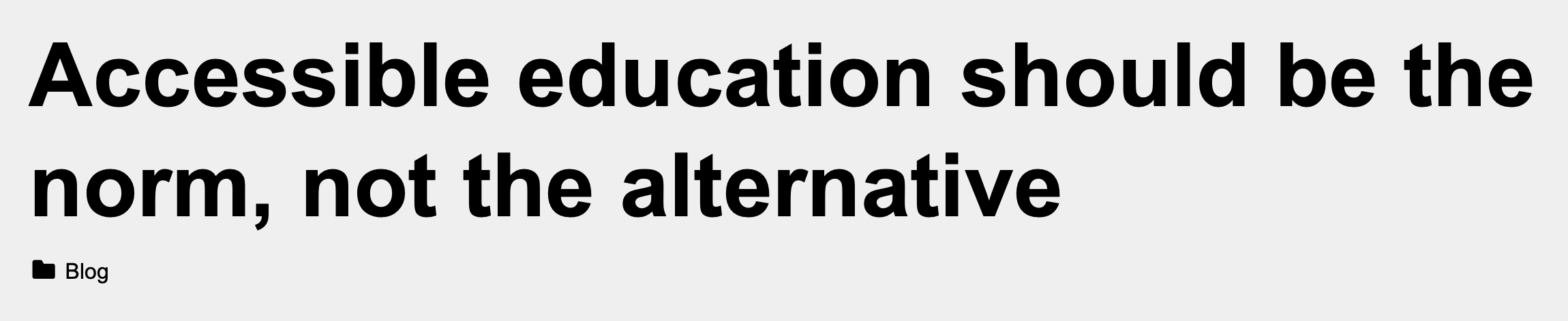 Title page of article - black text on grey background saying