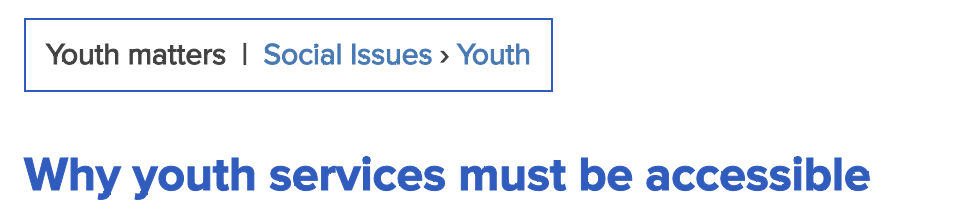 Screenshot of webpage. Text says